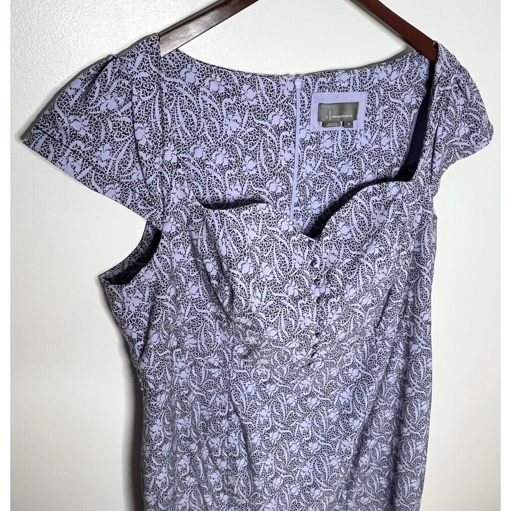 Anthropologie Lavender Paisley Sweetheart Midi Dress - Picture 5 of 10